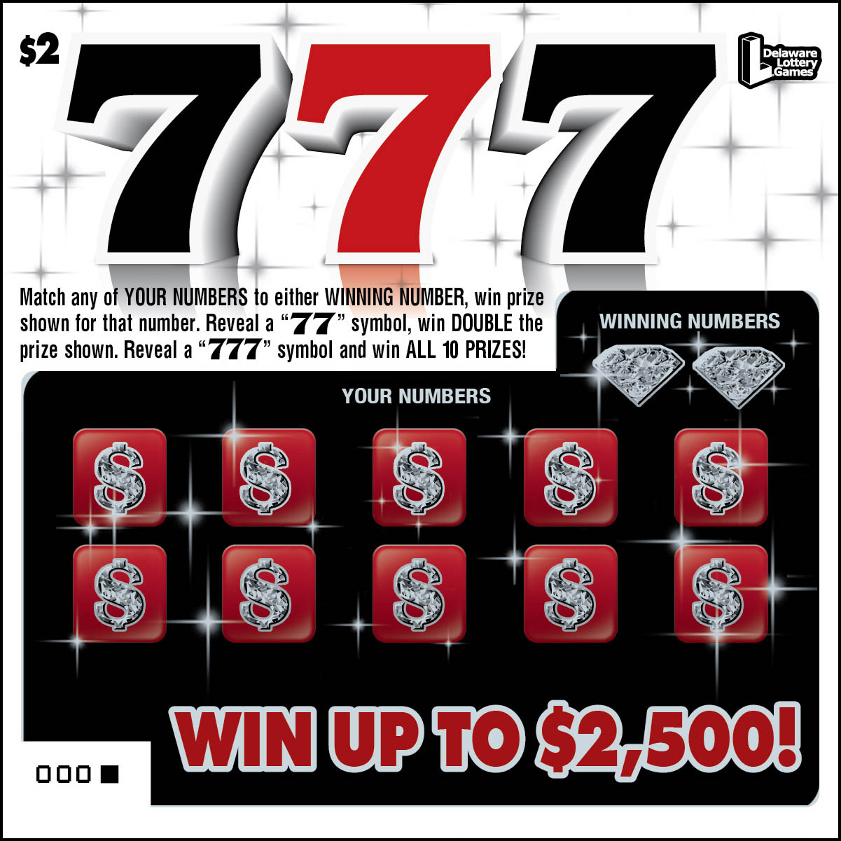 777 — $2 Delaware scratch-off ticket